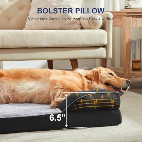 FURTIME Orthopedic Medium Dog Bed, Supportive Waterproof Pet Bed - Image 2