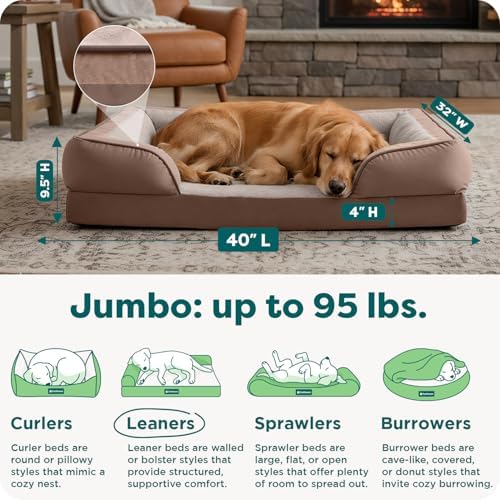 FurHaven Cooling Gel Dog Bed for Large Dogs, Perfect Comfort Sofa Bed, Cool - Image 3