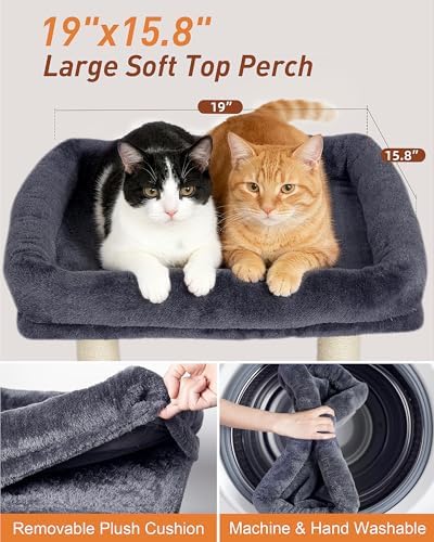 19" Small Cat Tree with Scratching Post - Image 2