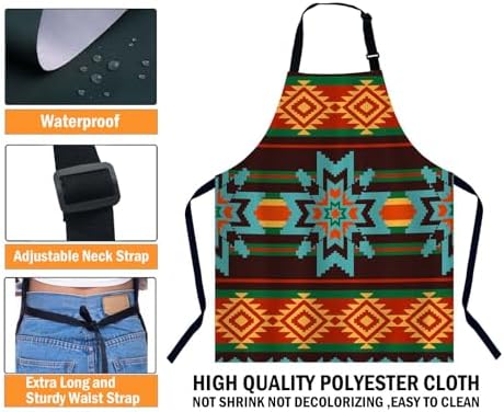 American Southwest Ethnic Pattern Kitchen Apron - Image 3