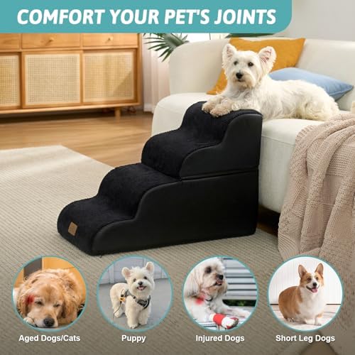 COZY KISS Detachable Small Dog Stairs 19.7" H, Wide Pet Step - Image 5