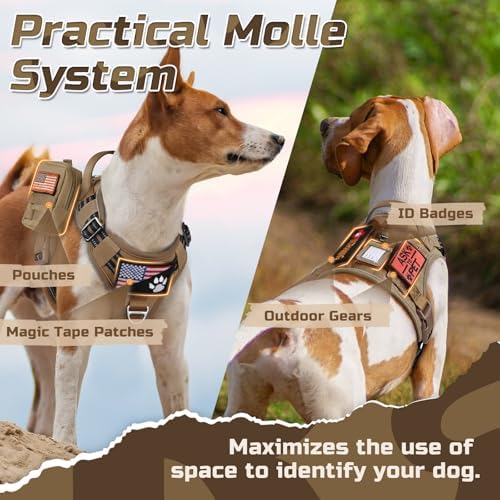 rabbitgoo Tactical Dog Harness for Medium, No Pull Military Service Vest - Image 4