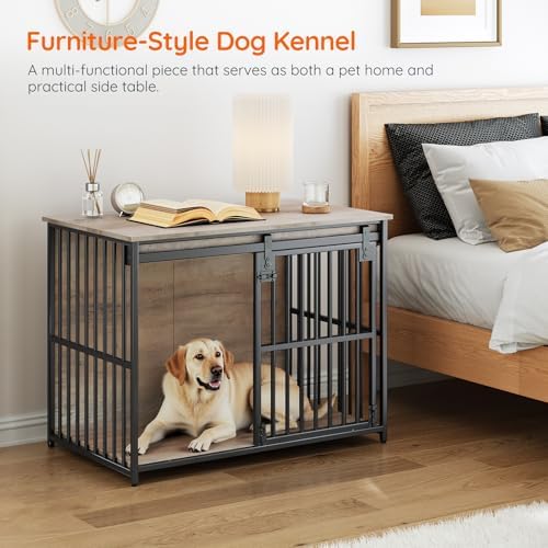 HOOBRO Dog Crate Furniture, 36.6" Heavy Duty Dog Kennel - Image 5