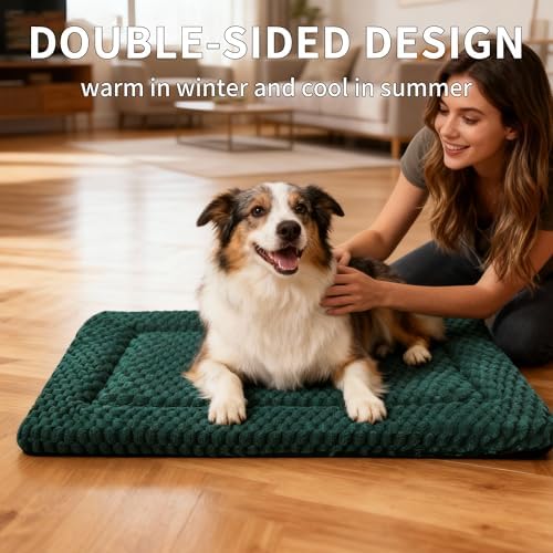 Dog Bed Mat, Reversible & Ultra Soft Kennel Pad-Machine Washable Pet Bed - Image 6