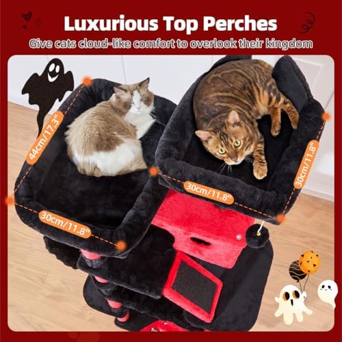 Taoqimiao Gothic Cat Tree, 71 in Extra Large Cat Tower - Image 5
