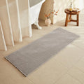 TYUU Waffle Runner Rug Bathroom, Long Boho Bath Mat, 60x24 Light Grey by TYUU