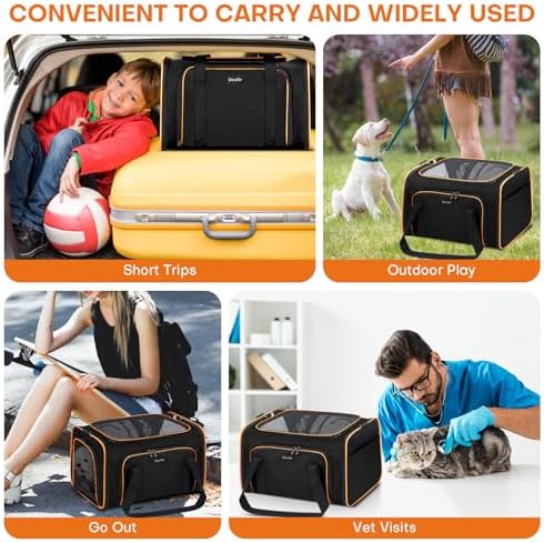 Pet Carrier, Large Soft Sided Expandable Travel Carrier - Image 3