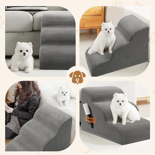 Romrol Dog Stairs Ramp for High Bed, 33D Pet Stairs Steps 15.7” H - Image 4