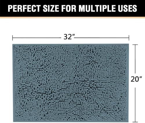 H.VERSAILTEX Microfiber Bath Rugs Chenille Floor Mat Ultra Soft Washable - Image 2