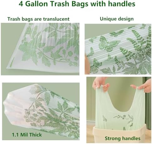 220pcs Small Trash Bags for Bathroom, Bedroom Waste Bin Tearing-free 4 Gallon - Image 5