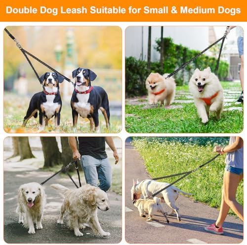 Double Dog Leash, 360° Swivel No Tangle Dog Leash - Image 7