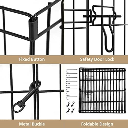 Artmeer Dog Playpen 24" H, 8-Panel Rustproof Foldable Pet Fence - Image 6