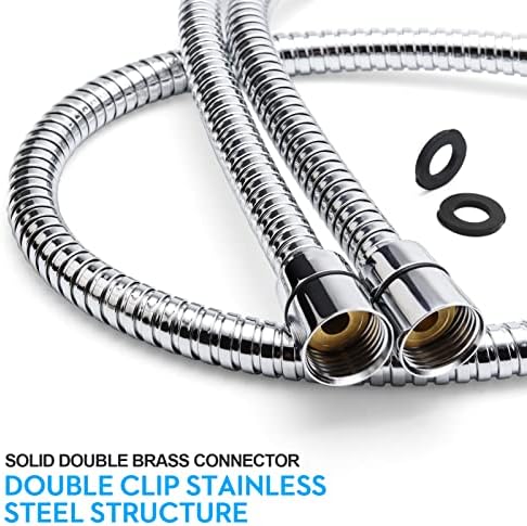 Blissland Shower Hose, 79 Inches Extra Long Stainless Steel Handheld Shower - Image 2