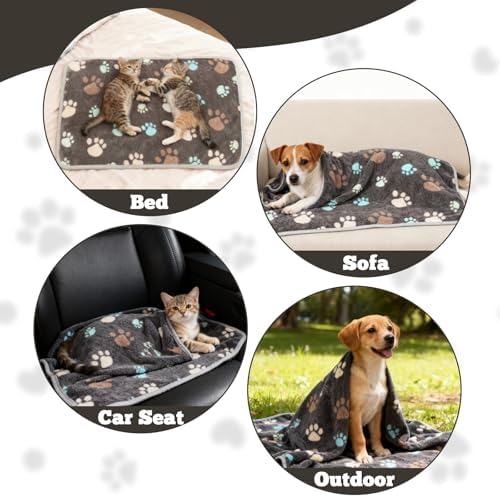12 Pcs Small Dog Blanket Fleece Puppy Blankets Washable Pet Blankets - Image 6