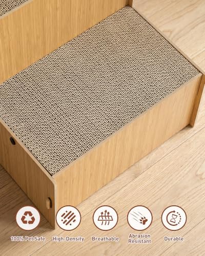Cat Scratcher, 19.7” Cardboard Pet Stairs - Image 3