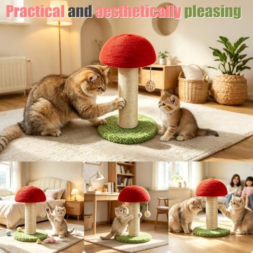 Mini Mushroom Sisal Cat Scratching Post - Image 6