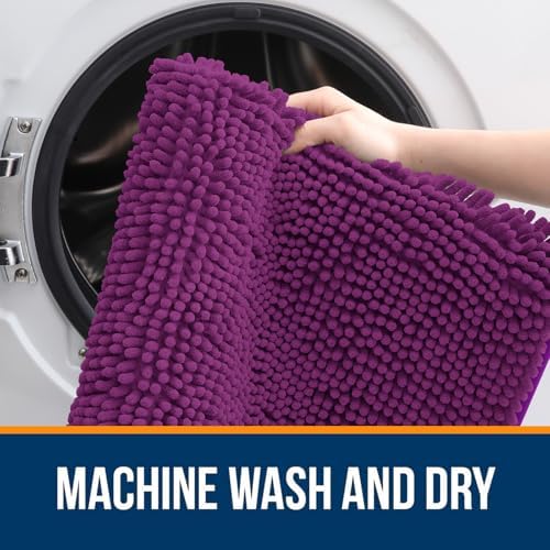 OLANLY Large Bathroom Rugs 40x32, Extra Soft Absorbent Chenille Bath Rugs - Image 5