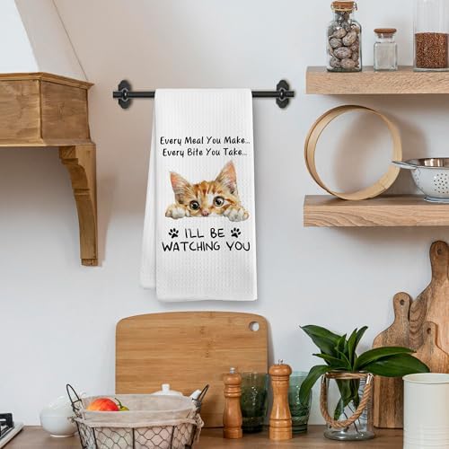 Funny Orange Tabby Cat Kitchen Towels Accessories Decor, Every Meal You Make - Image 2