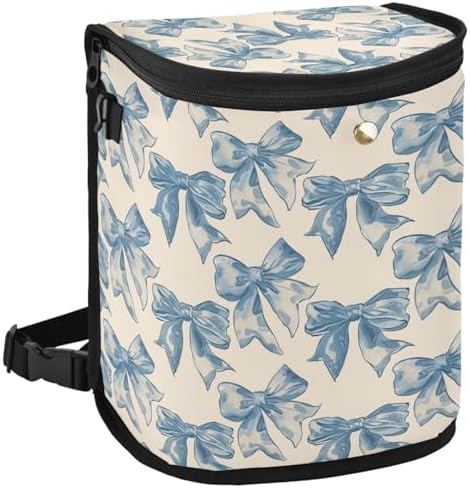 Car Trash Can Blue Bow Car Garbage Bag by Oarencol