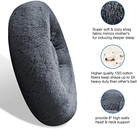 SAVFOX 23 inches Calming Donut Dog Bed - Image 5
