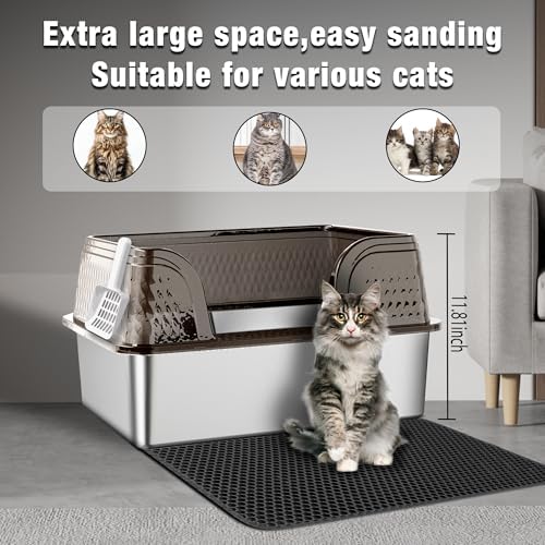 Suhaco XXL Stainless Steel Litter Box - Image 2