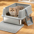 Stainless Steel Litter Box for Kitten, Metal Litter Box by EGMEHOADaddscolortoyourhome