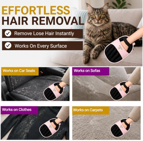 Pet Hair Remover Glove for Dogs & Cats - Image 4