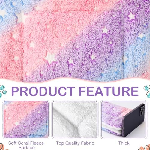 Haull 4 Pcs Waterproof Guinea Pig Bedding Mat, Colorful Star, 13 x 10 - Image 3