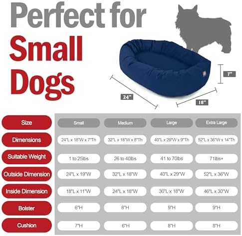 Majestic Pet 24 Inch Suede Calming Dog Bed Washable – Cozy Soft Round Dog Bed - Image 3