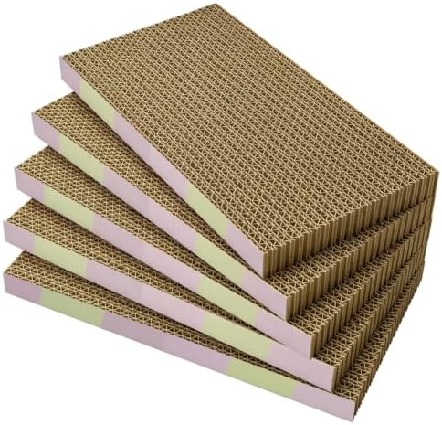5-Pack Reversible Cat Scratcher Pad, Durable Scratching Board by KISENG