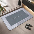 Bath mat Rubber Bathroom Mat-Quick Dry Absorbent Rug Non-Slip Thin Bathroom Rug by YCTMALL