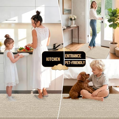OLANLY Thick Chenille Small Bathroom Rugs 24x16, Absorbent Bath Mat - Image 6