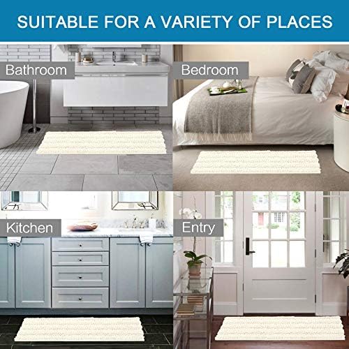 H.VERSAILTEX Bath Rugs for Bathroom Non Slip Bath Mats Extra Thick Chenille - Image 6