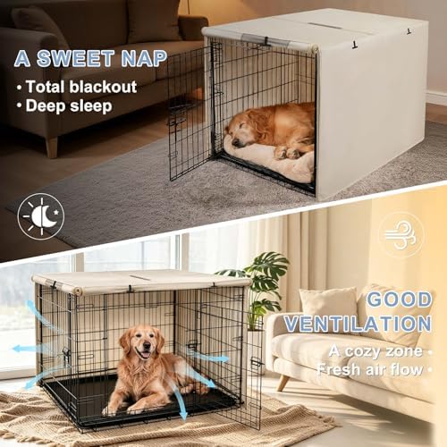 Explore Land Dog Crate Cover, 30 inches, Light Tan - Image 6
