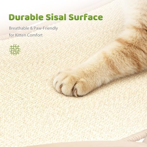 28-Inch Cat Scratching Bed, Natural Sisal Scratching Pad - Image 4