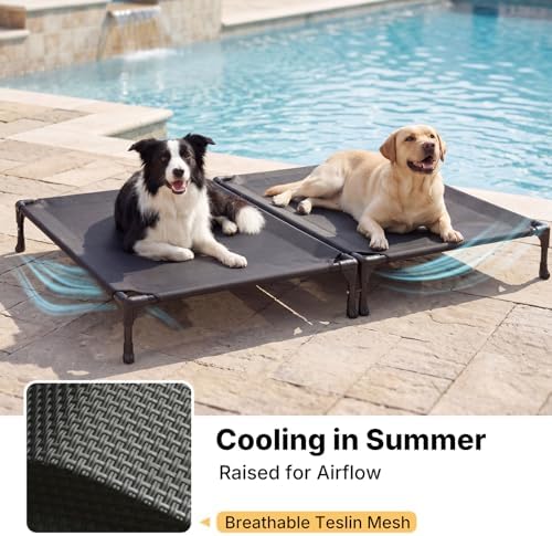 Veehoo 2 Pack Cooling Elevated Dog Bed, Outdoor Raised Dog Bed - Image 2