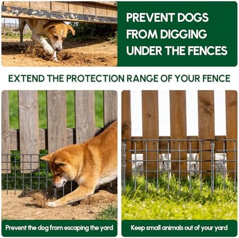 42.5ft x 13in Garden Fence Animal Barrier, 30 Panels No Dig Fence Panels - Image 3