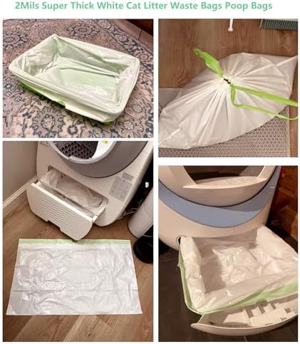 100 Count Cat Drawstring Litter Box Liners 26.6x16.7 inches 2Mils Super Thick - Image 7