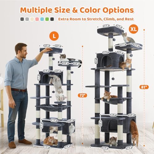 PAWZ Road XXL 81" Cat Tree Large Cats - Image 6