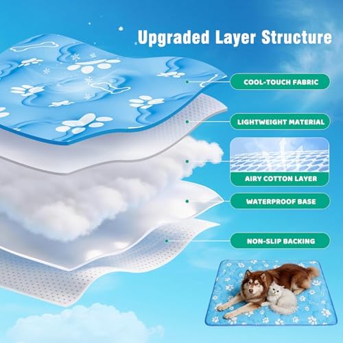 Dog Cooling Mat, Large Cooling Dog Bed Mat - Image 3