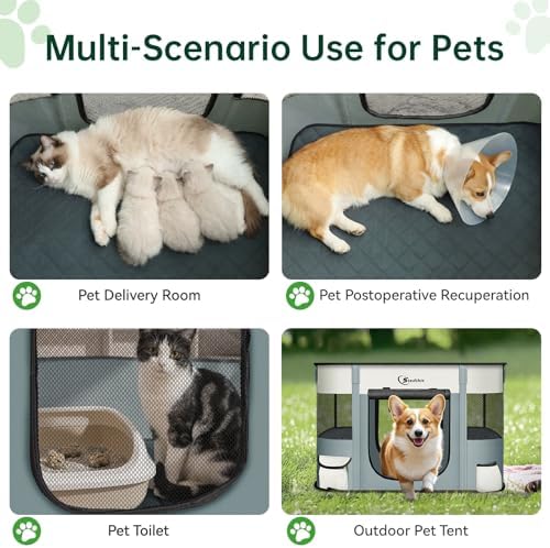 Siedihit 31" Dog Playpen, Cat Puppy Pen, Pet Portable Crate Indoor Outdoor - Image 6