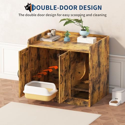 Cat Litter Box Enclosure, Hidden Litter Box Furniture - Image 6