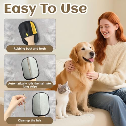 2 Pack Pet Hair Removal Gloves, Reusable Electrostatic Pet Hair Remover - Image 5