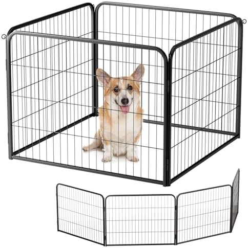 BestPet | Dog Playpen Extender | 24", 4 Panels | Expandable Design by BestPet