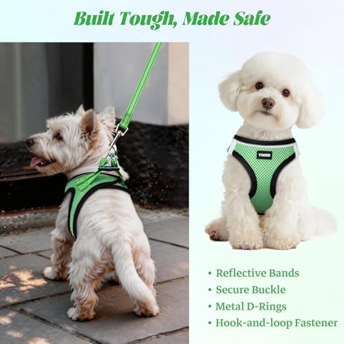 No Pull Dog Puppy Harness and Leash Set Reflective Mesh Vest Large - Image 5