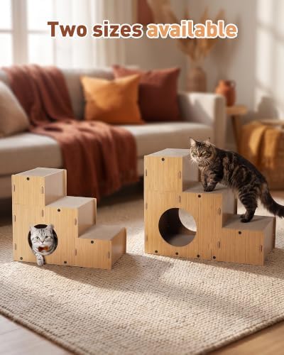Cat Scratcher, 19.7” Cardboard Pet Stairs - Image 6