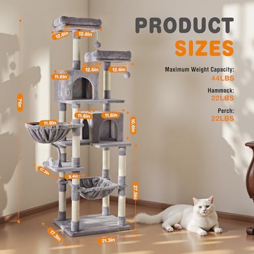71 Inch Large Cat Tree Tower - Image 2