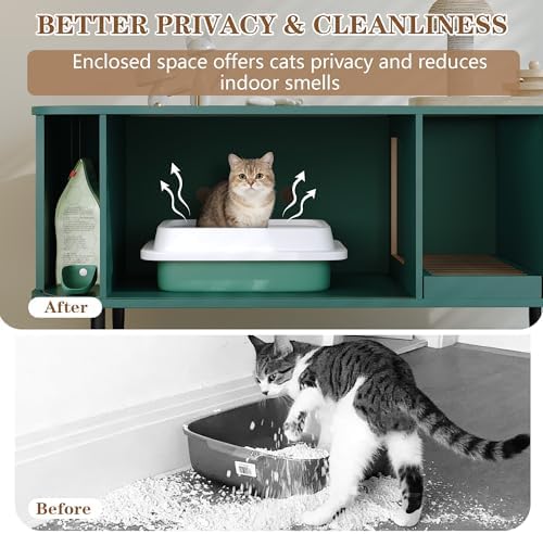 PUPETPO Cat Litter Box Enclosure Furniture - Image 5