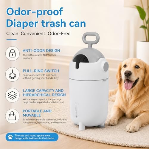 Cat Litter Trash Can, 12L Indoor Litter Disposal Bin - Image 2