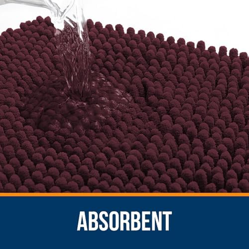 OLANLY Bathroom Runner Rugs 59x24, Extra Soft Absorbent Chenille Bath Rugs - Image 4